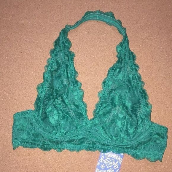 𝅺Free people green bralette, XS - Picture 1 of 4
